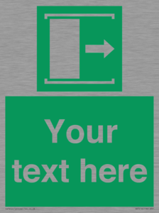 Custom sign safe condition Door slides right to open